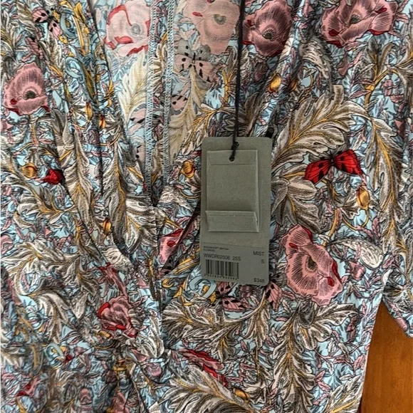 Zadig & Voltaire Floral Midi Dress - Blue and Pink - Picture 3 of 6